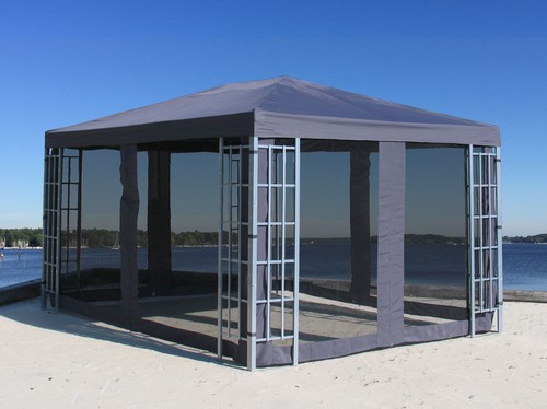 Metall pavillon 3x4m silver - metall,